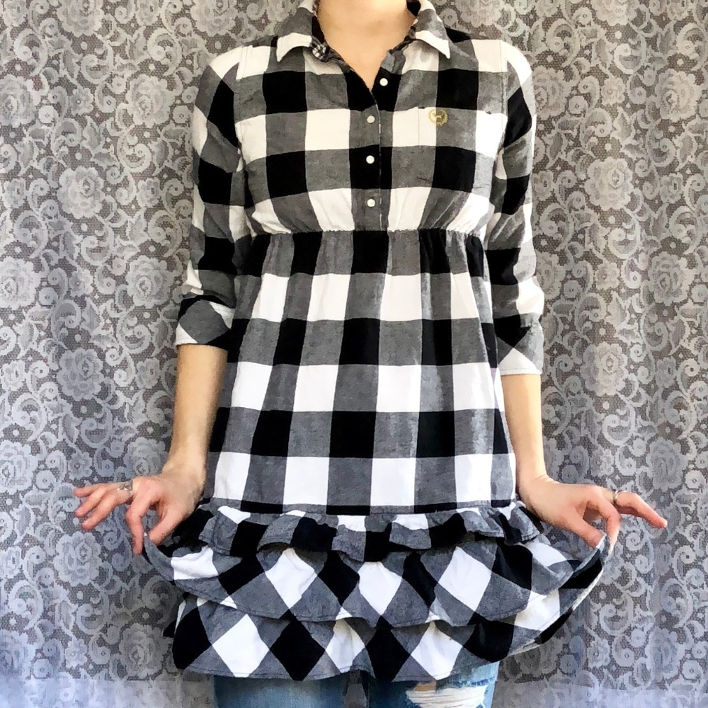Plaid Flannel Dress Medium